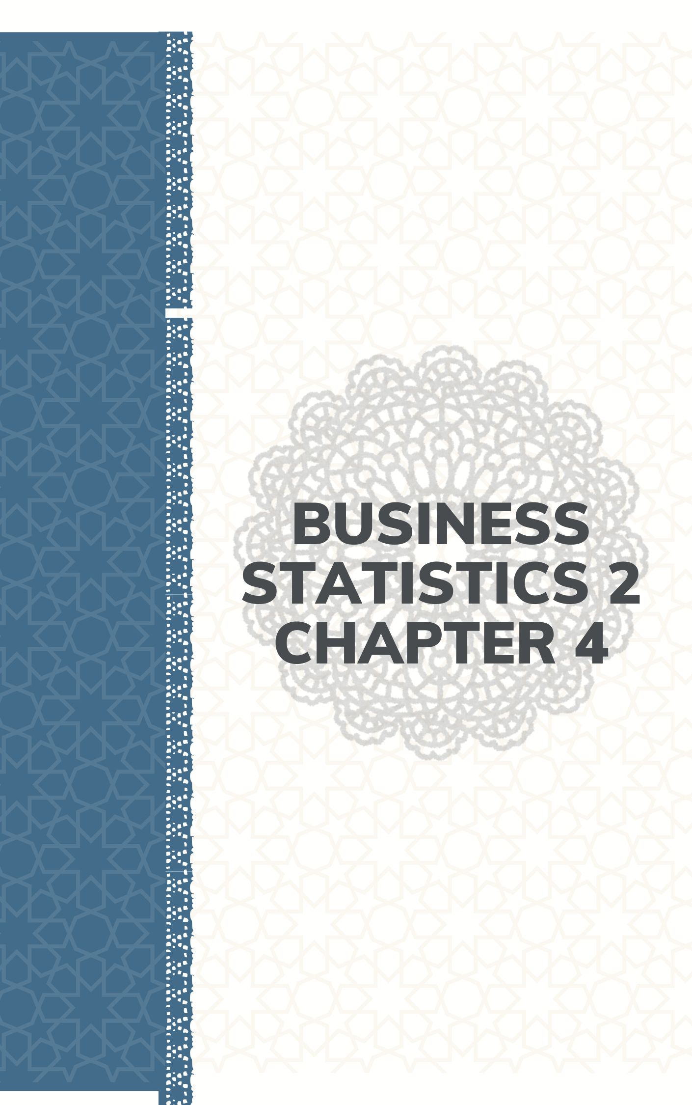 business Statistics 2 chp-4